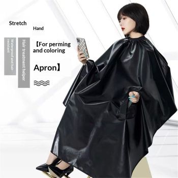 Professional Hair Chemical Hair Shawl Waterproof Bleach Proof Hair Color Dye Shawl, Cape Adjustable Neck Part for Adults and Youth (black)