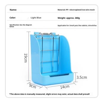 Hay Feeder for Rabbits, Guinea Pigs - Minimize Waste and Mess with 14*9*19cm Hanging Alfalfa and Hay Dispenser