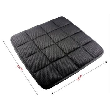 Four season universal breathable mesh bamboo charcoal seat cushion for office vehicles (1pcs black)