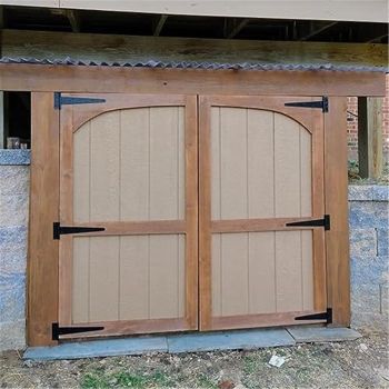 Heavy Duty T Hinge Tee T Strap Shed Gate Barn Fence Door Hinge Wrought Rustproof All Size Black (6 pcs, 8 inch)