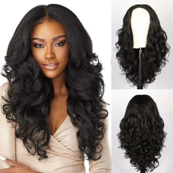 Lace 26in-Lacefrontal Hand Tied Glueless Synthetic With Natural Density Preplucked Hairline (black）