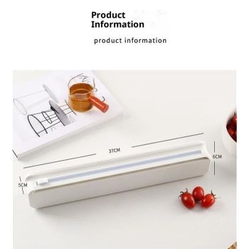 Refillable Plastic Wrap Dispenser with Slide Cutter,cling wrap with slide cutter foTin Aluminum Foil Dispenser