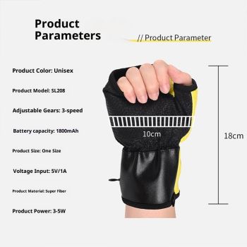 ElectricFingerless Heating Writing Gloves for Students,Hand Warmer for Indoor and Outdoor USB charging heating gloves