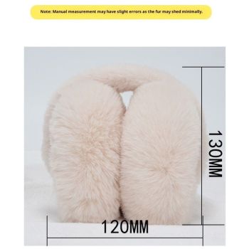 Fluffy Ear Muff for Women Plush Earmuffs Kids Winter Earmuffs Girls Boys Cold Weather Ear Warmer, Beige hair pole