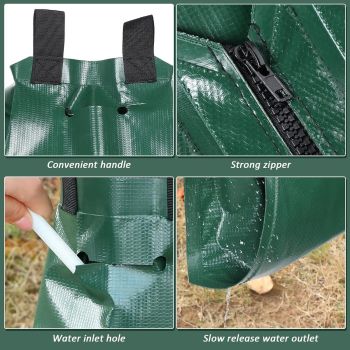Tree Watering Bags Slow Release, 20 Gallon Drip Irrigation Bag Waterer Globe Soaker for New Plant Trees Trunk 。 (1 Pcs)