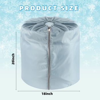 2-Pack Plant Pot Covers for Winter Freeze Protection - Frost Protection Cover for Outdoor Plants & Shrubs (grey)