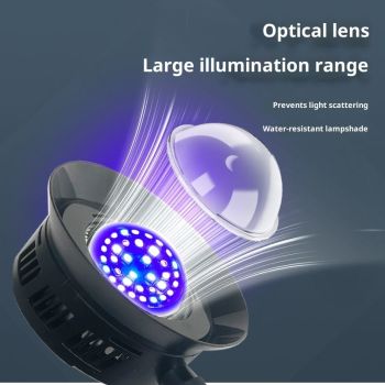 30 Watts Aquarium LED Reef Light, Dimmable Full Spectrum Marine LED Fish Tank Light Saltwater Nano Aquarium Lighting