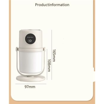 Portable Small Humidifier - Cold Mist Humidifier with 360° Rotating Stand, Stepless Dimming Warm Night Light, 2/8 H Timer Function, Mini humidifier for Bedroom, Plants, Office, and Car