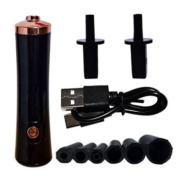 2pcs Electric Nail Lacquer Shaker, Eyelash Lacquer & Glue Shaker for Eyelash Extensions, Handsfree Tool for Nails & Polish（white+black）