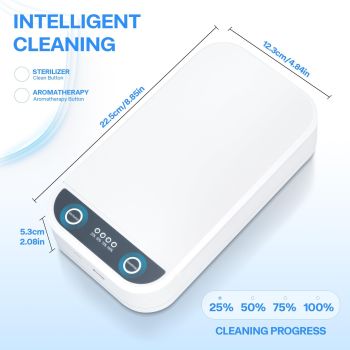 Nail Tool Sterilizer with Blue Light,Portable USB Sterilizer For Nail Tools Nail Cleaning Box Beauty Tool Cleaner Machine for for Nail Salon, Tweezers, Jewelry, Phone, Manicure Tools Cleaning