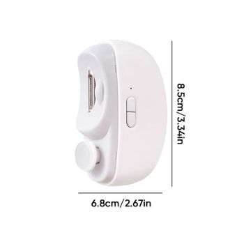 Electric Nail Clippers,Rechargeable Electric Nail File and Clipper Set, LED Light Nail Trimmer with 2 Speeds, Toe and Finger Nail Grooming Tool for Men and Women (White)