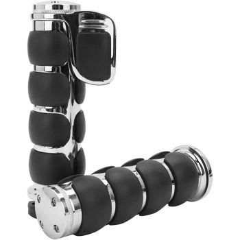2.5cm Motorcycle Handlebar Hand Grips w/Throttle Compatible Street Bike Dirt Bike Cruiser and Chopper (Sliver Flat Angle)