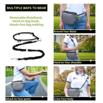 Dog Treat Pouch Bag for Training – Removable Liners, Large Opening Capacity Treat Bag Obedience Cards, Waist Strap Clip Treat Fanny Pack for Dog Training and Walking
