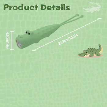 Crocodile Kids Flashlight Rechargeable, LED Flashlight for Boys & Girls, Fun Lightweight Flashlights for School Kid for Camping & Outdoor Adventures, Birthday Gift,1 Pack-Crocodile