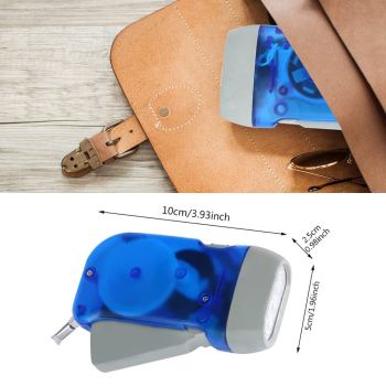 4-Pack Hand Crank Flashlight – Portable Wind Up Flashlight with Wrist Strap for Emergency Preparedness, Camping and Outdoor Activities （Yellow, red, green, blue）