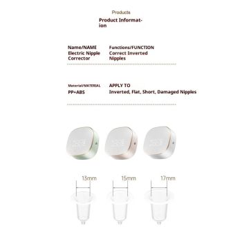 Electric Nipple Corrector for Flat or Inverted Nipples, Rechargeable Nipple Puller Sunken and Shy Nipples3Corrector Covers for Women Girl white
