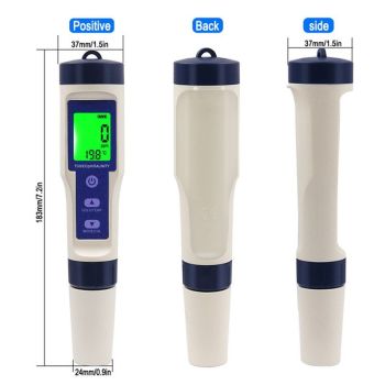 PH Meter & TDS Meter Digital Water Tester 5 in 1 Salinity Tester PH Temp EC and TDS Meter,PH Meter for Water with LCD Backlit,Water Testing Kits for Drinking Water,
