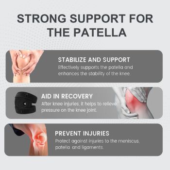 Knee Brace,a pair Knee Brace for Women Men,Pain Relief Adjustable Patellar Tendon Support Sleeves Brace Knee Joint Strap for Hiking,Tennis,Arthritis,Running,Football,Injury Recover(Grey,L)