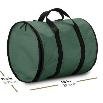Christmas Light storage Bag | Holiday Light Storage Organizer  Extension Cords Constructed of Durable 600D Oxford Material with Clear PVC Window (Green)