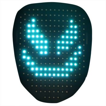LED Mask with Gesture Sensing, Light-Up Transforming Face Cover for Halloween, Christmas, Cosplay & Birthday Parties
