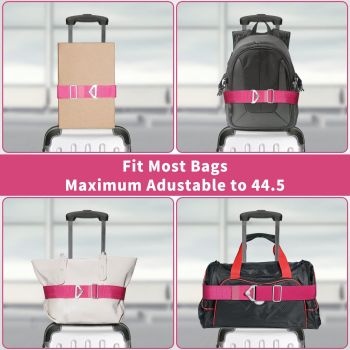 2pcs 2-in-1 Travel Belt for Luggage Straps Add a Bag Bungees Suitcase Luggage Strap Over Handle Suitcases Belt for Carry On Bag Adjustable Backpack Attachment Airport Travel Accessorie