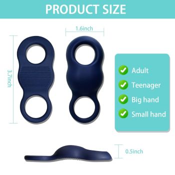 2 Pack Soft Silicone Baseball&Softball Thumb Guards for Shock Absorption, Blister Prevention, Bat Sting Reduction for Swing Training （blue）