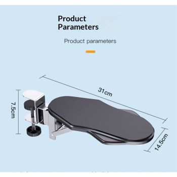 Computer Adjustable Ergonomic Arm Rest for Desk, 180° Rotating and 90° Folding Arm Support, Suitable for Office and Home Use（black）