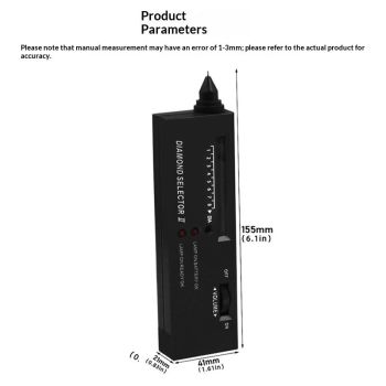 Diamond Tester,High Accuracy Jewelry Diamond Tester Professional Diamond Tester Pen Jeweler Tool for Novice and Expert - Diamond Selector II 9V Battery Included