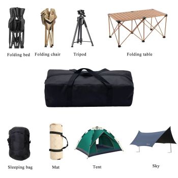 23.6x12.2x9.4 Inch Travel Duffle Bag (52L), Mid-Size Weekender for Overnight Trips, Camping, and Sports Gear Hauling, Water Resistant, Black