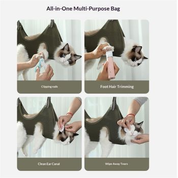 2 pack Cat and Dog Grooming Hammock for Nail Clipping、Grooming,Cat Bathing Bag for cat Nail Trimming,Pet Claw Care Bag, Dog Grooming Harness（S）