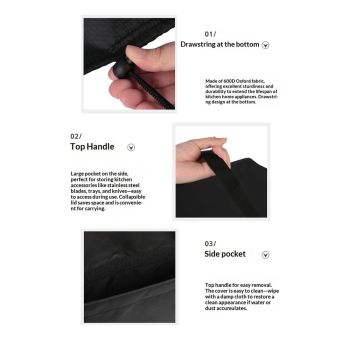 Meat Slicer Cover,Dust-proof Covers for Home compatible with Meat Slicers Commercial,Fit for Elite for Meat Slicer - 15.7"L x 11.4"W x 11.4"H(Only cover, excluding machine and other accessories)