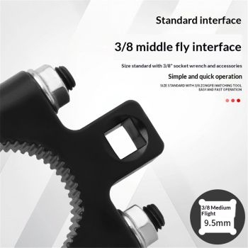 2 pack Inner Tie Rod Removal Tool, 3/8'' Universal Low Profile Tool and Inner Tie Rod Hex Wrench Repair Remover,Inner Tie Rod U-Wrench Repair Mechanic Tools for Quick Dismantling & Installation