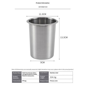 Countertop Utensil Holder Stainless Steel - Stainless Steel Utensil Holder for Kitchen and Bars, Odor and Rust Resistant, Durable and Dishwasher Safe,