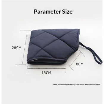 Motorcycle Handlebar Muffs Gloves Riding Cycling Mittens for Scooter E-Bike Snowmobile Cold Weather Waterproof Windproof Thermal Gloves （With reflective strip）