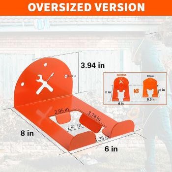 Trimmer Rack Wall Mount - Heavy Duty Wall Hanger for Grass Trimmer Garden Tools Chainsaw Hedge Trimmer 1 Pack Orange（D model）