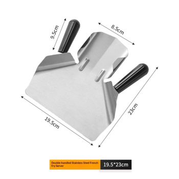 Stainless Steel French Fry Bagger Scoop Chip Popcorn Bagger Ice Candy Snacks Desserts Scooper, Right Handle
