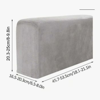 2Pcs Light Grey Armrest Covers, Washable Stretch Couch Arm Covers Couch Sofa Armchair Slipcovers for Chairs Sofa Furniture Protector Recliner Sofa