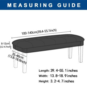 Dining Room Bench Covers,Soft Stretch Thick  Bench Slipcover, Removable Washable Bench Cushion Slipcovers for Living Room, Bedroom, Kitchen(Peacock Blue)