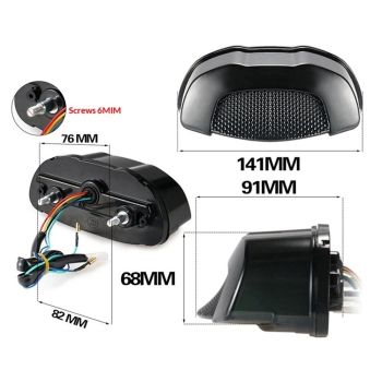 Motorcycle Brake Tail Light Integrated Turn Signals Compatible  Cruiser Sportbikes Touring Dirt Bike Standard Street Bikes