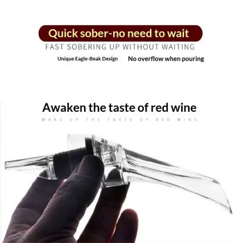 Wine Updated  Professional Wine Aerator for Superior Flavor, Enhanced Bouquet & Rich, Smooth Finish. No-Leak, No-Drip, Spill-Free Design
