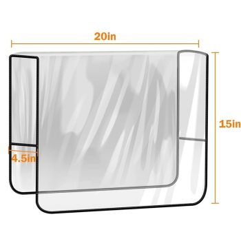 3pcs Plastic Salon Chair Back Covers Protectors - Pack of 3, Clear Vinyl Cover for Most Standard Salon Chairs. Protect Chairs from Stains, Chemicals, Mousse, Color, Peroxide & Bleach
