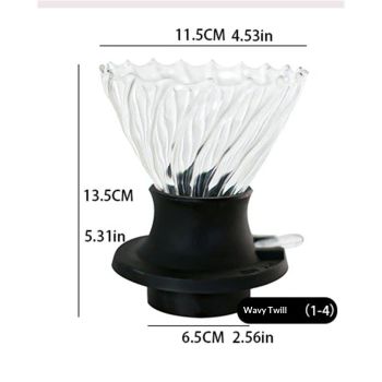 Switch Immersion Dripper Size 02 high borosilicate glass coffee pour over maker,clever coffee dripper Manual Brew Maker，Simple to operate and easy to clean