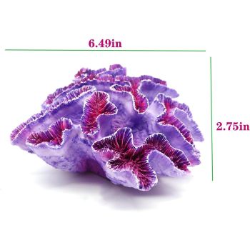 Aquarium Coral Ornaments Decor Fish Tank Plants Decoration for Aquarium Landscape,Bathroom, Beach Costal Purple