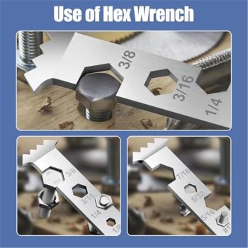 2-in-1 Paver Removal Tool with Hex Wrench, 2 Pcs Set Paver Puller Tool with Double Joint Scraper, Micro-Tooth Groove & Non-Slip Handle
