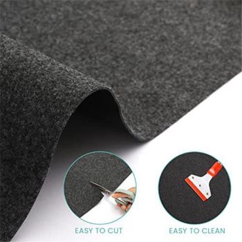 Upgrade Round Commode Potty Training Mats for Boys, Toilet Training Mats, Potty Training Toilet Rugs, Toilet Rugs u Shaped Washable,Toilet mats for Bathroom(6 Pack, Black)
