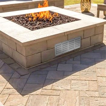 Stainless Steel Venting Panel for Grill Accessory, 13.5in x 5.25in；Venting Panel for Grill Accessory Stainless Steel Vent Cover Grill Vent for Masonry Fire Pits and Outdoor Kitchen