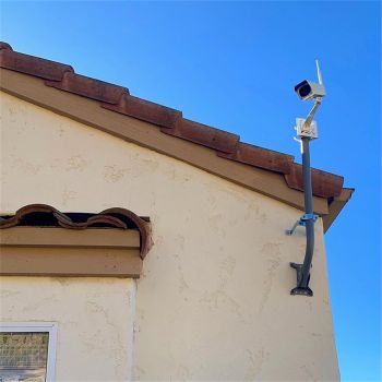 4” Heavy-Duty Wall Mount Pair for TV Antenna Mast with (2) Brackets & Lag Bolts  Heavy-Duty Wall Mount Pair with Brackets & Lag Bolts for TV Antenna Mast
