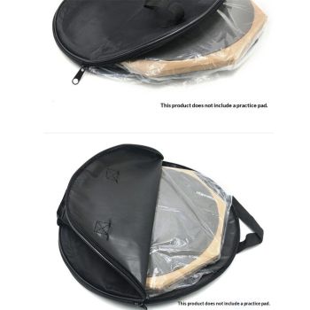 Dumb Drum Bag,Portable 12 Inch Dumb Drum Practice Pad Bag Black Oxford Cloth Carrying Bag Case（black）