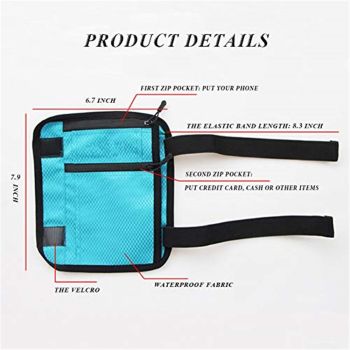 2 pack Cell Phone Holster for and Hikers, Non-Slip Band Smartphone Holder with Adjustable Straps, All Purpose Sport Bag Sport Leg Band for Running, Walking, Equestrian, Black