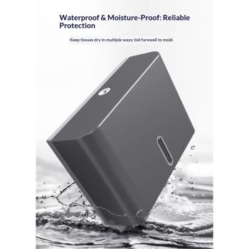 Paper Towel Dispenser Wall Mount, Adhesive Drilling Multifold Fold Commercial Hand Towel Dispenser (gray,Excluding tissues)